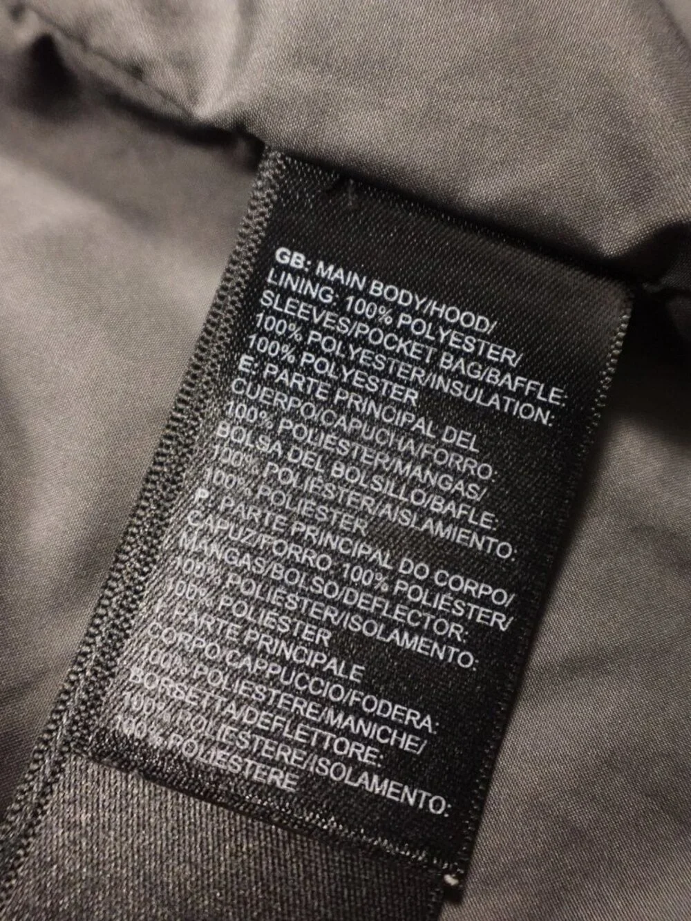 The North Face Quilted Insulated Hooded Jacket Boys Medium (10/12) Gray Full Zip